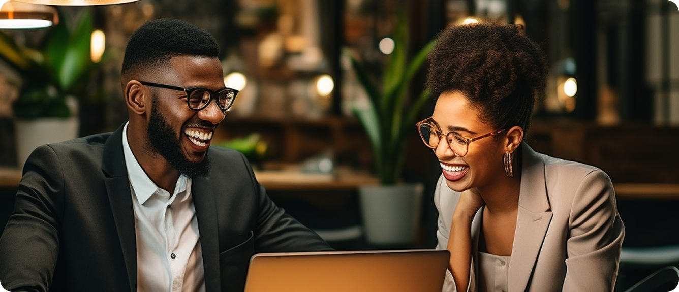 People working with laptop